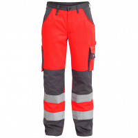 FE-Engel EN 20471 Bundhose, 2501-775, Farbe Rot/Grau, Größe 62