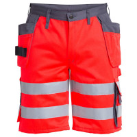 FE-Engel EN 20471 Shorts M/ Holsterta., 6502-770, Farbe Rot/Grau, Größe 58