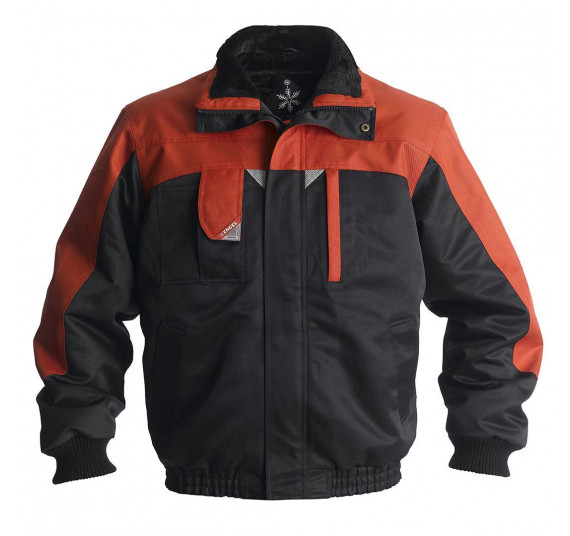 FE-Engel Zweifarbige Pilotjacke, 1970-912, Farbe Schwarz/Rot, Größe 3XL