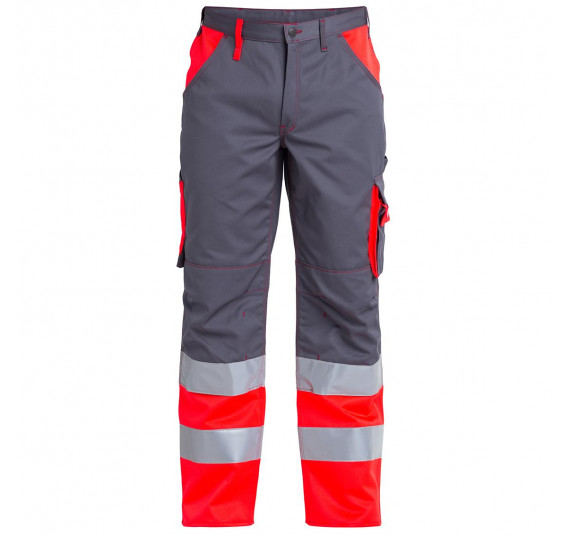 FE-Engel EN 20471 Bundhose, 2505-785, Farbe Grau/Rot, Größe 36